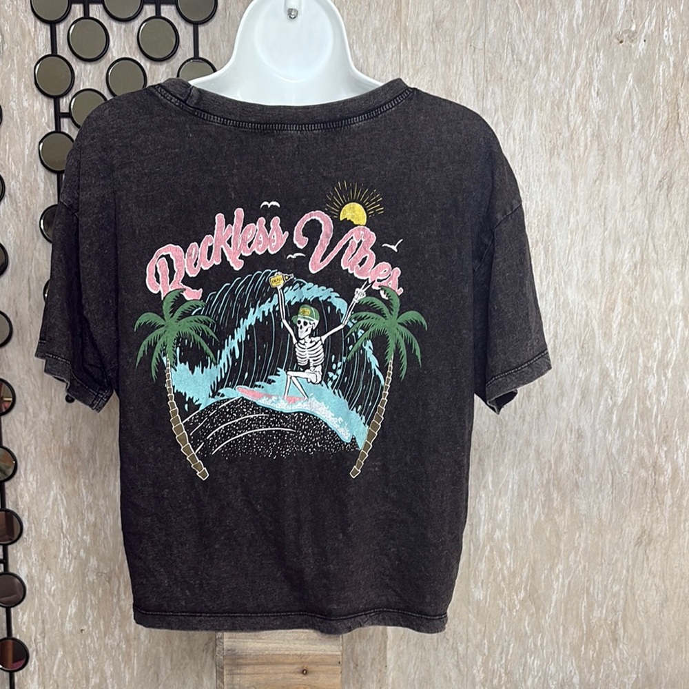 Reckless Vibes Black Graphic Tee